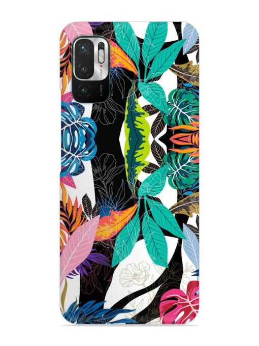 Floral Pattern Bright Snap Case for Xiaomi Redmi Note 10T (5G)