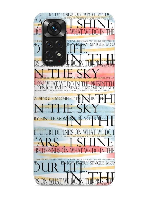 Seamless Slogans Pattern Snap Case for Xiaomi Redmi Note 11