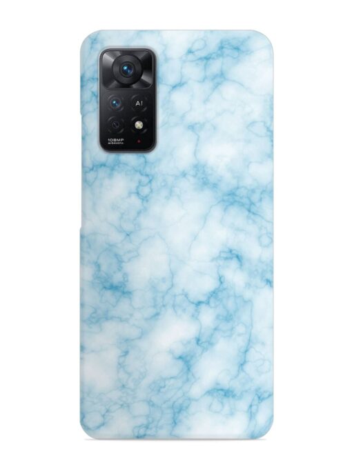 Blue White Natural Marble Snap Case for Xiaomi Redmi Note 11 Pro (4G)