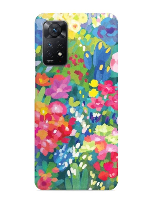 Watercolor Flower Art Snap Case for Xiaomi Redmi Note 11 Pro (4G) Zapvi