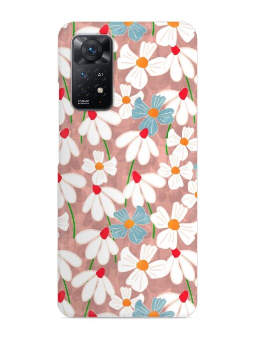 Abstract Petal Flowers Snap Case for Xiaomi Redmi Note 11 Pro (4G)