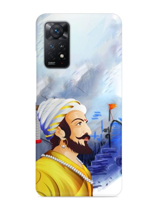 Shivaji Maharaj Color Paint Art Snap Case for Xiaomi Redmi Note 11 Pro Plus (5G)