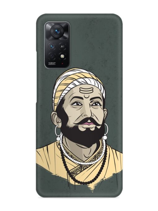 Shivaji Maharaj Vector Art Snap Case for Xiaomi Redmi Note 11 Pro Plus (5G)