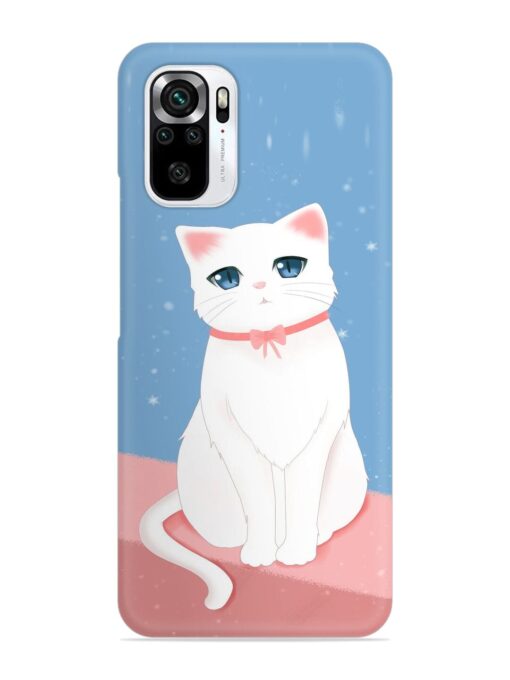 Cute White Cat Snap Case for Xiaomi Redmi Note 11 Se Zapvi