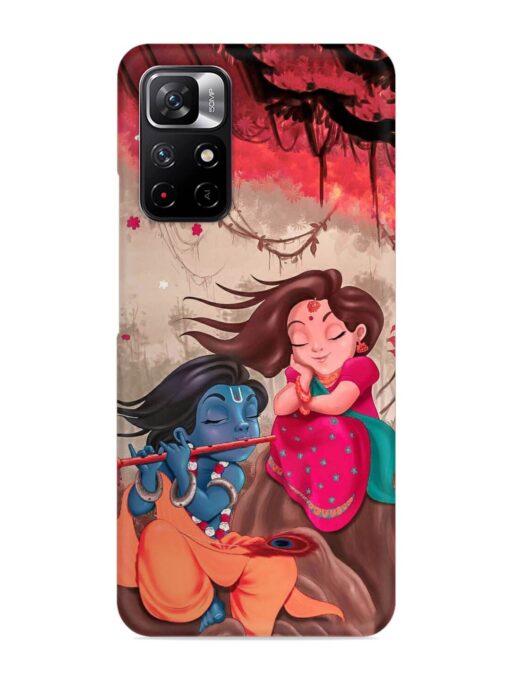 Radhe Krishna Water Art Snap Case for Xiaomi Redmi Note 11T (5G) Zapvi