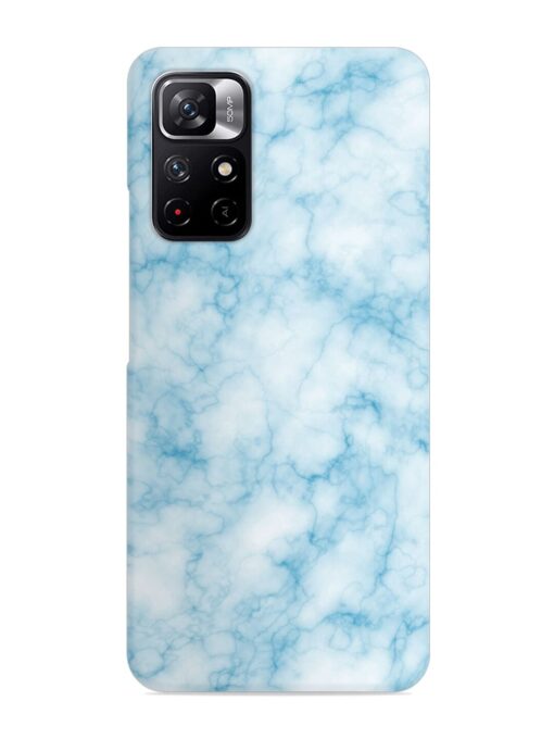 Blue White Natural Marble Snap Case for Xiaomi Redmi Note 11T (5G) Zapvi