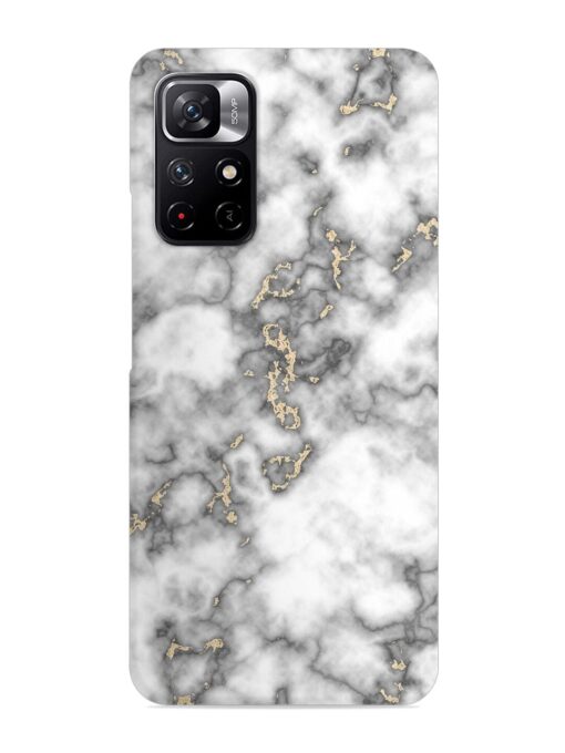 Gray And Gold Marble Snap Case for Xiaomi Redmi Note 11T (5G) Zapvi