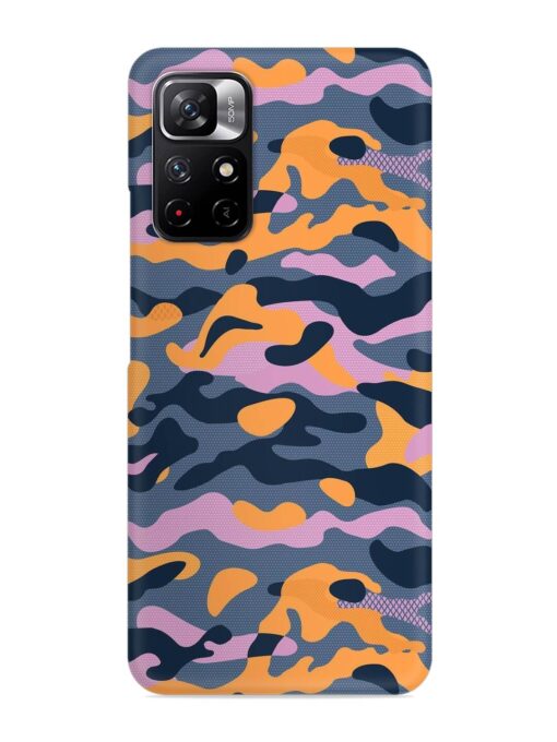 Camouflage Army Military English Orange Art Snap Case for Xiaomi Redmi Note 11T (5G) Zapvi