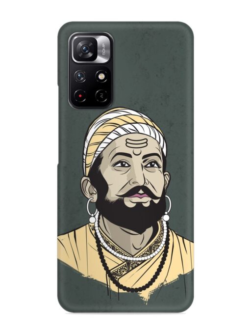 Shivaji Maharaj Vector Art Snap Case for Xiaomi Redmi Note 11T (5G) Zapvi