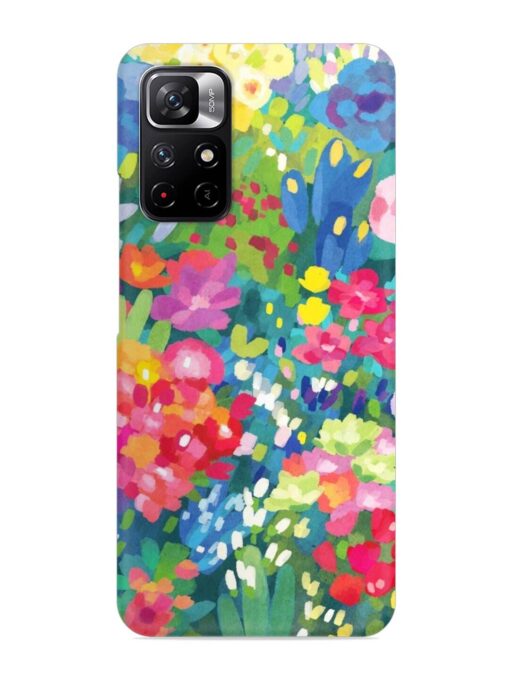 Watercolor Flower Art Snap Case for Xiaomi Redmi Note 11T (5G) Zapvi