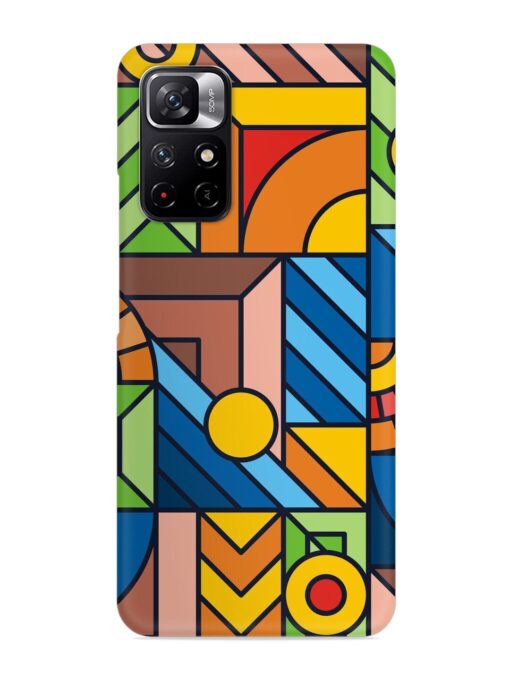 Colorful Geometric Snap Case for Xiaomi Redmi Note 11T (5G) Zapvi