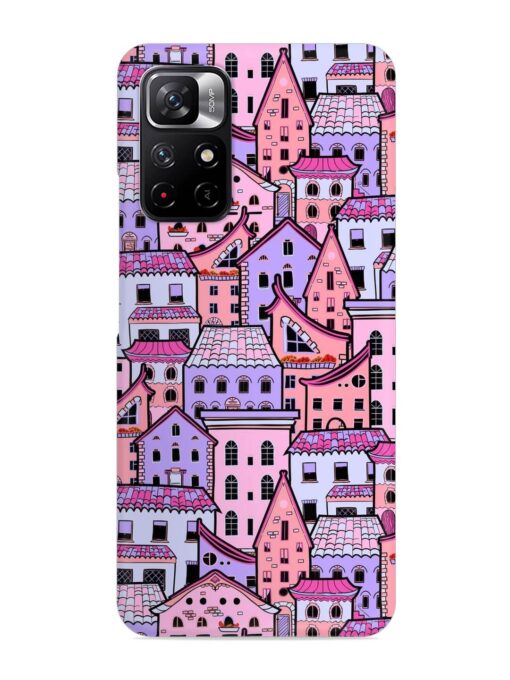 Seamless Pattern Houses Snap Case for Xiaomi Redmi Note 11T (5G)