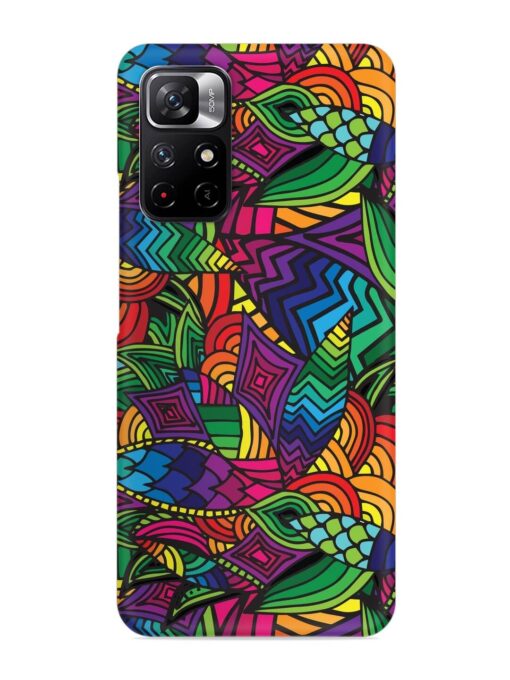 Abstract Multicolor Seamless Snap Case for Xiaomi Redmi Note 11T (5G) Zapvi