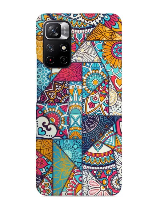 Patchwork Pattern Vintage Snap Case for Xiaomi Redmi Note 11T (5G)