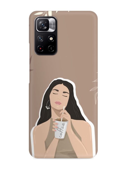 Girl With Coffee Snap Case for Xiaomi Redmi Note 11T (5G)