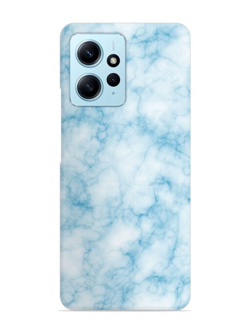 Blue White Natural Marble Snap Case for Xiaomi Redmi Note 12 (4G)