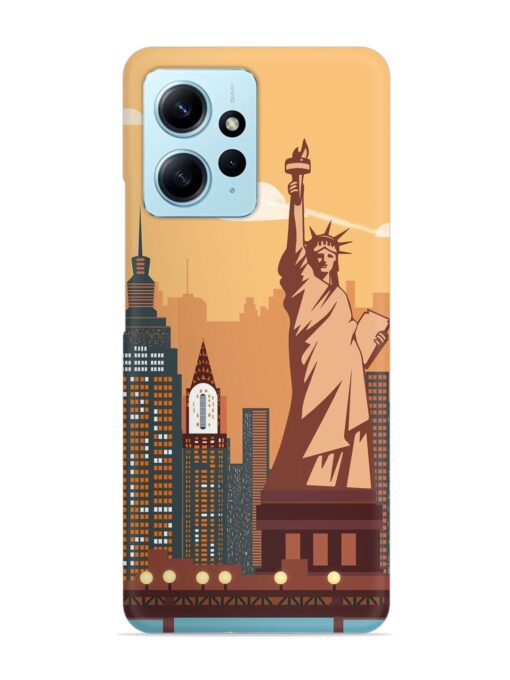 New York Statue Of Liberty Architectural Scenery Snap Case for Xiaomi Redmi Note 12 (4G)