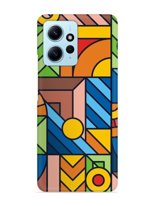 Colorful Geometric Snap Case for Xiaomi Redmi Note 12 (4G)