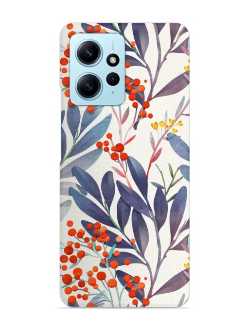 Seamless Floral Pattern Snap Case for Xiaomi Redmi Note 12 (4G)