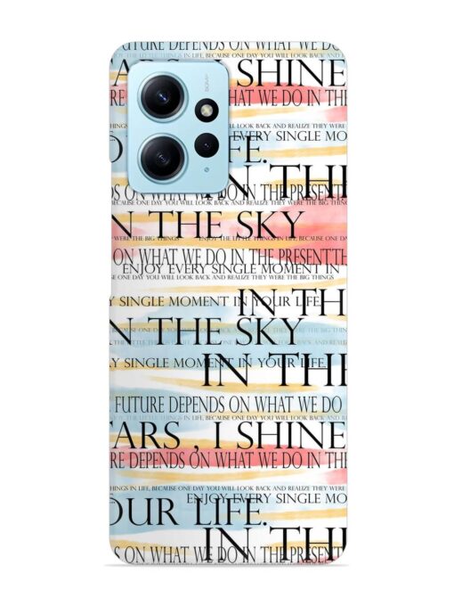 Seamless Slogans Pattern Snap Case for Xiaomi Redmi Note 12 (4G)