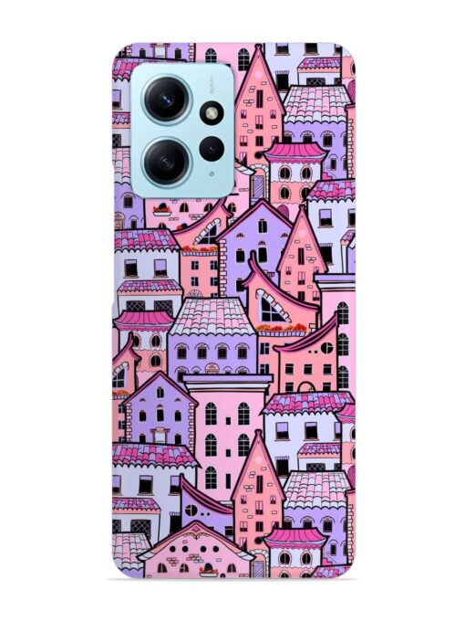 Seamless Pattern Houses Snap Case for Xiaomi Redmi Note 12 (4G)