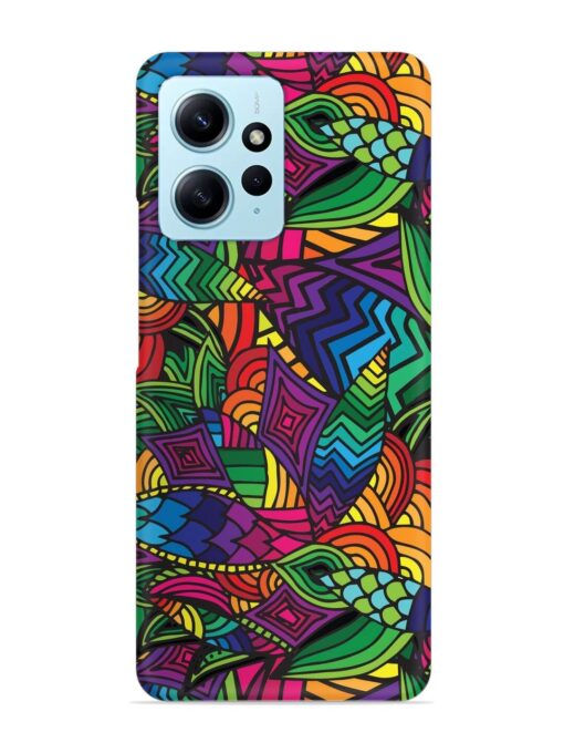 Abstract Multicolor Seamless Snap Case for Xiaomi Redmi Note 12 (4G)