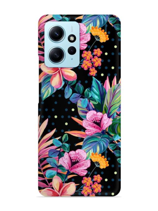 Seamless Floral Pattern Snap Case for Xiaomi Redmi Note 12 (4G)