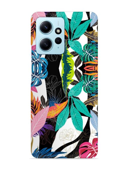 Floral Pattern Bright Snap Case for Xiaomi Redmi Note 12 (4G)