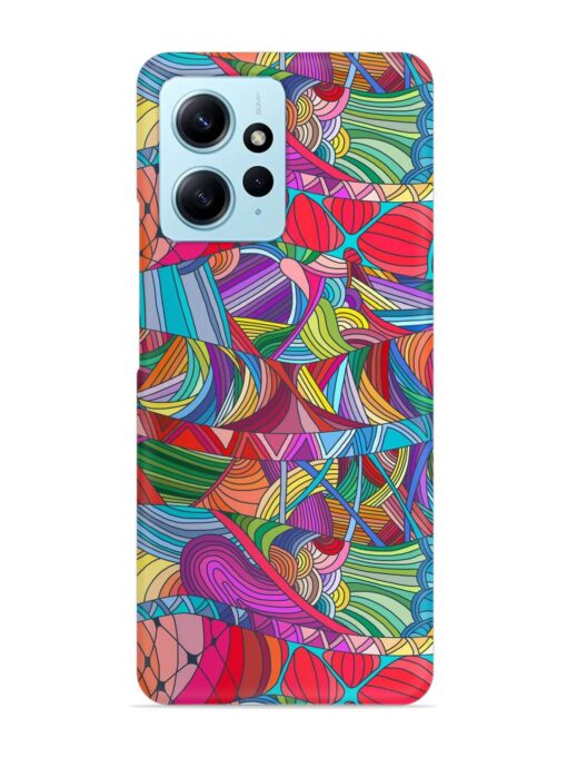 Seamless Patterns Hand Drawn Snap Case for Xiaomi Redmi Note 12 (4G)