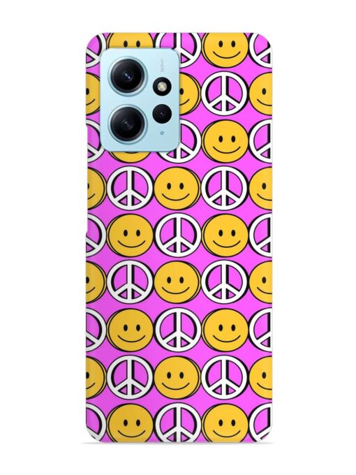 Smiley Face Peace Snap Case for Xiaomi Redmi Note 12 (4G) Zapvi