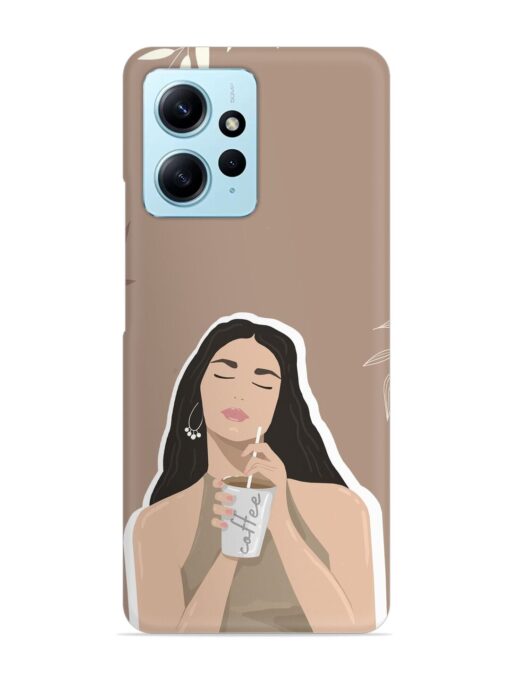 Girl With Coffee Snap Case for Xiaomi Redmi Note 12 (4G)