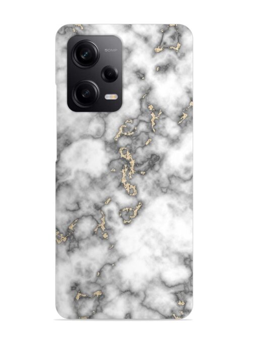 Gray And Gold Marble Snap Case for Xiaomi Redmi Note 12 (5G) Zapvi