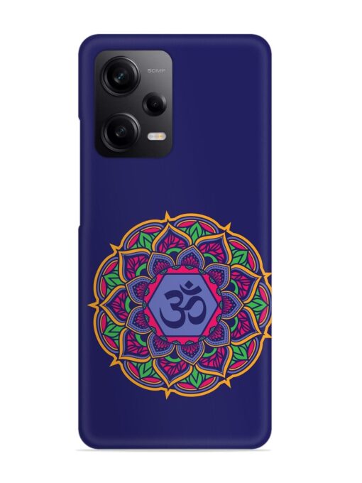 Om Mandala Art Blue Snap Case for Xiaomi Redmi Note 12 (5G) Zapvi