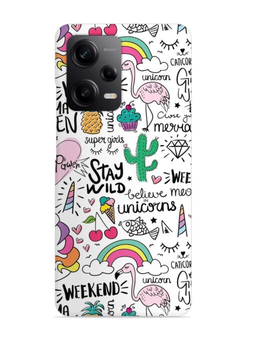 Unicorn Ice Cream Snap Case for Xiaomi Redmi Note 12 (5G) Zapvi