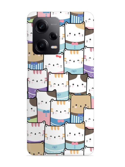 Cute Adorable Cat Snap Case for Xiaomi Redmi Note 12 (5G)