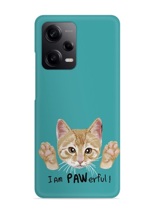 Typography Slogan Cat Snap Case for Xiaomi Redmi Note 12 (5G) Zapvi