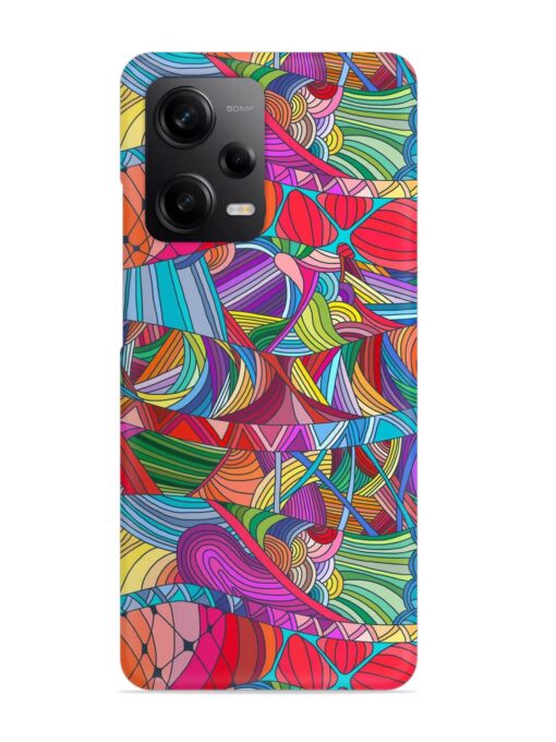 Seamless Patterns Hand Drawn Snap Case for Xiaomi Redmi Note 12 (5G) Zapvi