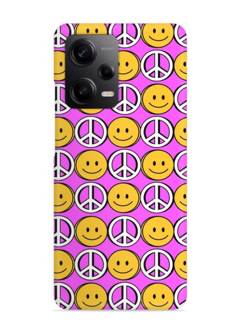 Smiley Face Peace Snap Case for Xiaomi Redmi Note 12 (5G) Zapvi