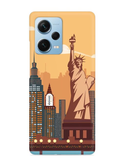 New York Statue Of Liberty Architectural Scenery Snap Case for Xiaomi Redmi Note 12 Pro Plus (5G) Zapvi