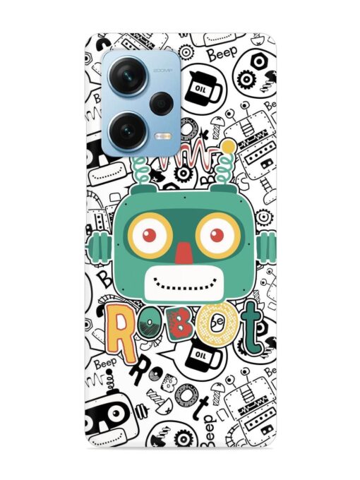 Robot Modern Seamless Pattern Snap Case for Xiaomi Redmi Note 12 Pro Plus (5G) Zapvi