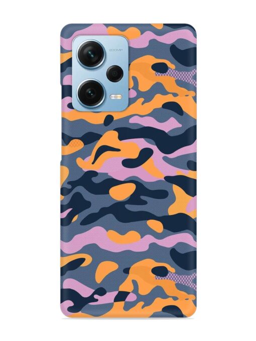 Camouflage Army Military English Orange Art Snap Case for Xiaomi Redmi Note 12 Pro Plus (5G) Zapvi