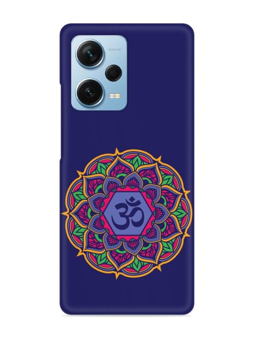 Om Mandala Art Blue Snap Case for Xiaomi Redmi Note 12 Pro Plus (5G) Zapvi