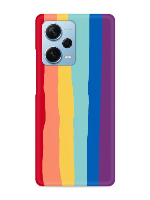 Rainbow Genuine Liquid Snap Case for Xiaomi Redmi Note 12 Pro Plus (5G) Zapvi