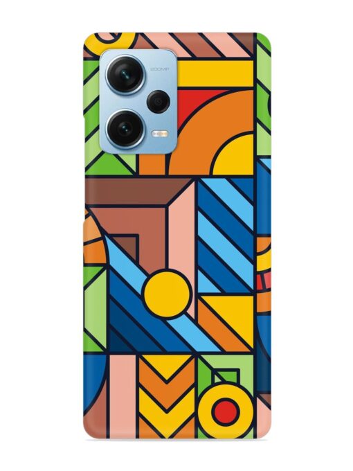 Colorful Geometric Snap Case for Xiaomi Redmi Note 12 Pro Plus (5G) Zapvi