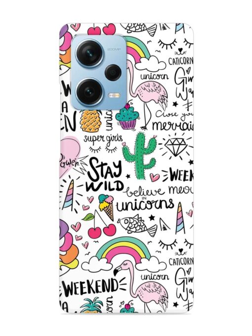 Unicorn Ice Cream Snap Case for Xiaomi Redmi Note 12 Pro Plus (5G) Zapvi