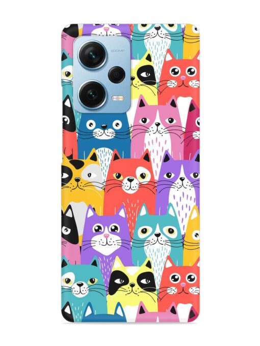 Funny Cartoon Cats Snap Case for Xiaomi Redmi Note 12 Pro Plus (5G)