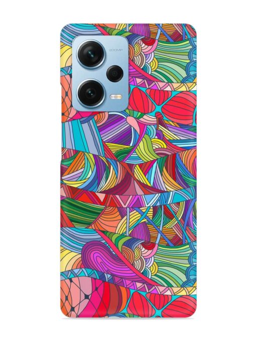 Seamless Patterns Hand Drawn Snap Case for Xiaomi Redmi Note 12 Pro Plus (5G) Zapvi