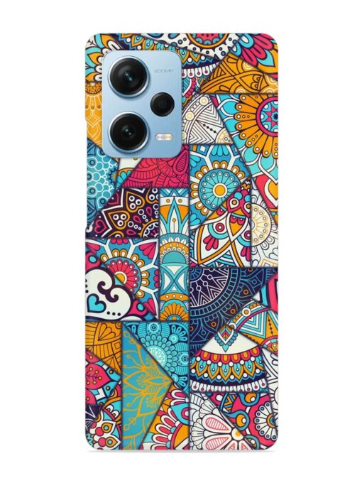 Patchwork Pattern Vintage Snap Case for Xiaomi Redmi Note 12 Pro Plus (5G) Zapvi