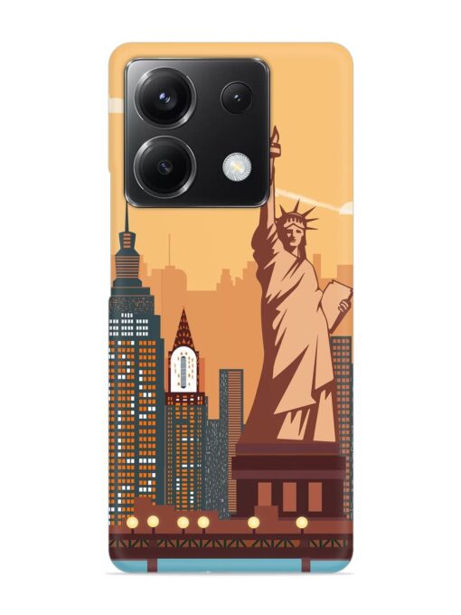 New York Statue Of Liberty Architectural Scenery Snap Case for Xiaomi Redmi Note 13 (5G) Zapvi