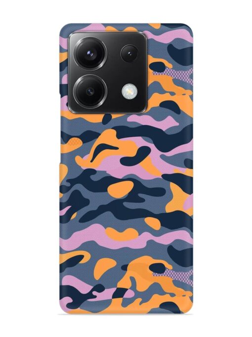 Camouflage Army Military English Orange Art Snap Case for Xiaomi Redmi Note 13 (5G) Zapvi